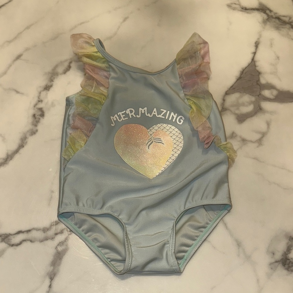 First Impressions Pastel Swimsuit with Ruffles